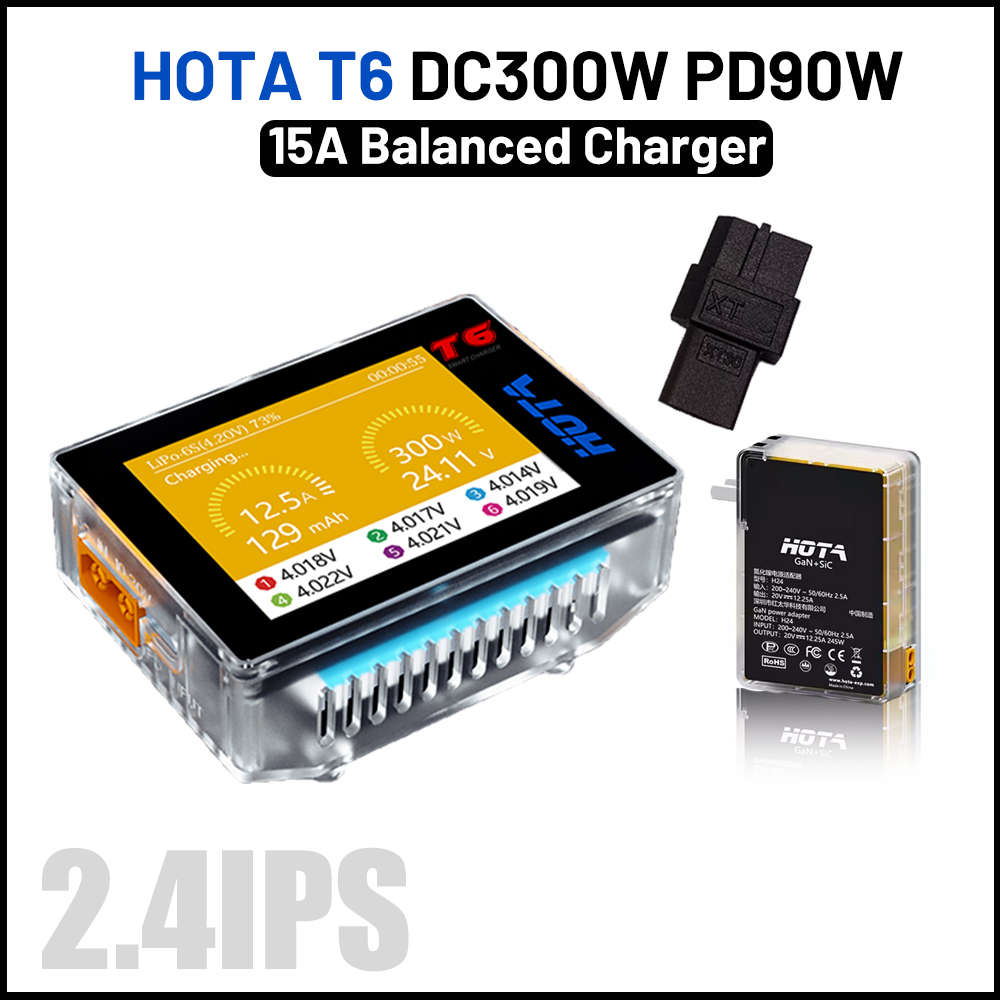 Lipo Battery 6S - Hota T6 300W Intelligente Oplader 15a