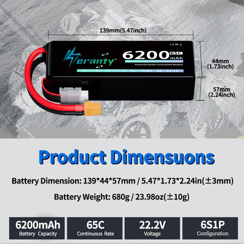 TERANTY 6S 6200mAh Lipo Batter - Lipo Battery 6S recensie en prijs