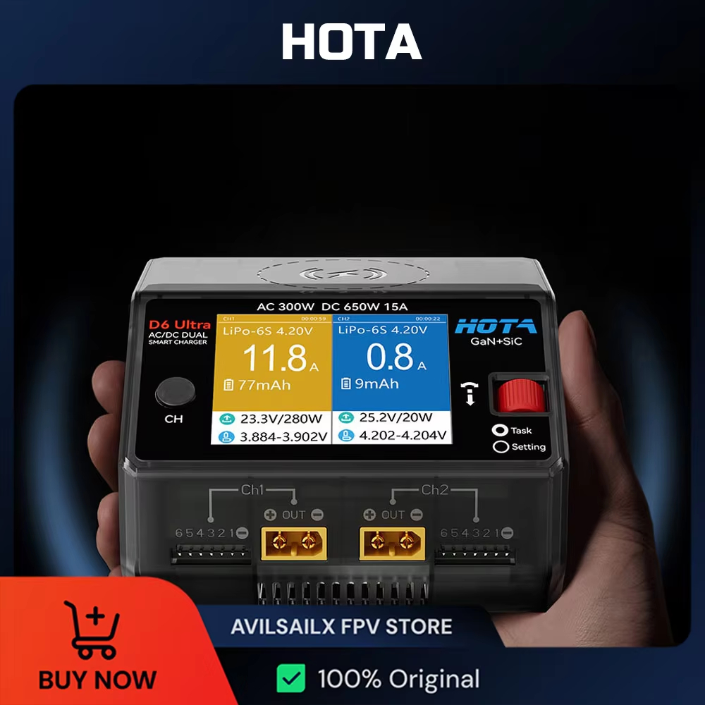 HOTA D6 Ultra GaN+SiC Dual Cha - Lipo Battery 6S recensie en prijs
