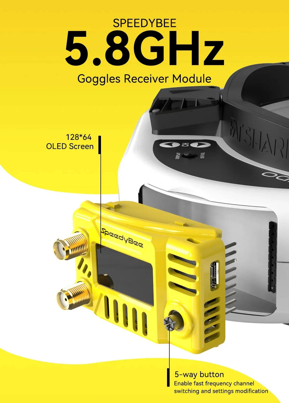 SpeedyBee FPV-brilmodule 5,8GH - Hd Zero Camera recensie en prijs