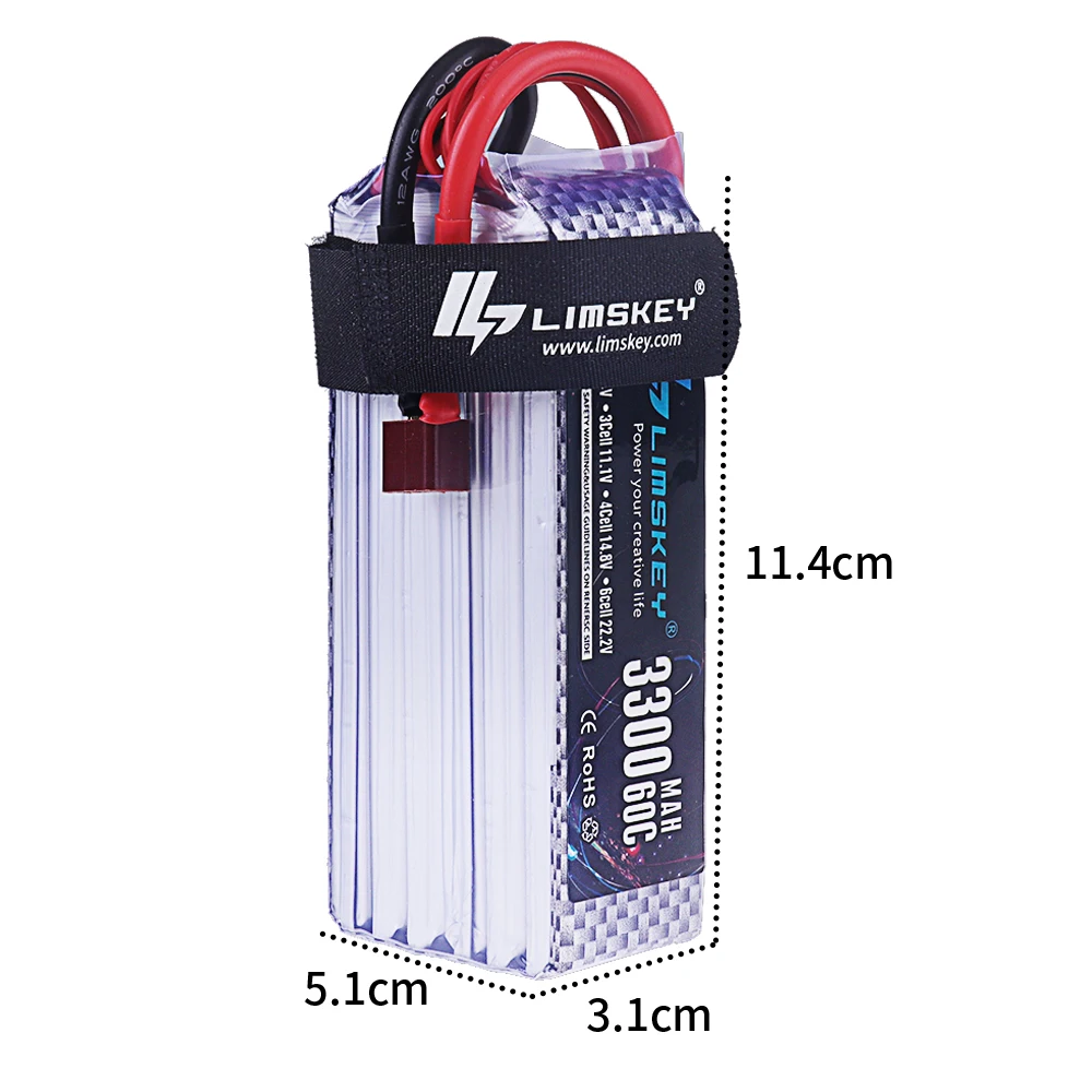 Gloednieuwe 3300mAh 22.2V 60C  - Lipo Battery 6S recensie en prijs