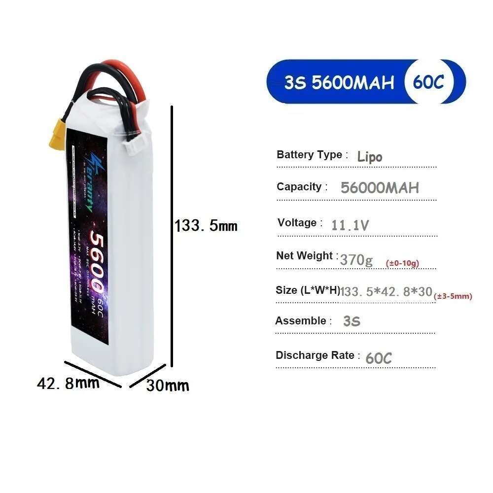 TERANTY 5600MAH 60C 2S 3S 4S 6 - Lipo Battery 6S recensie en prijs