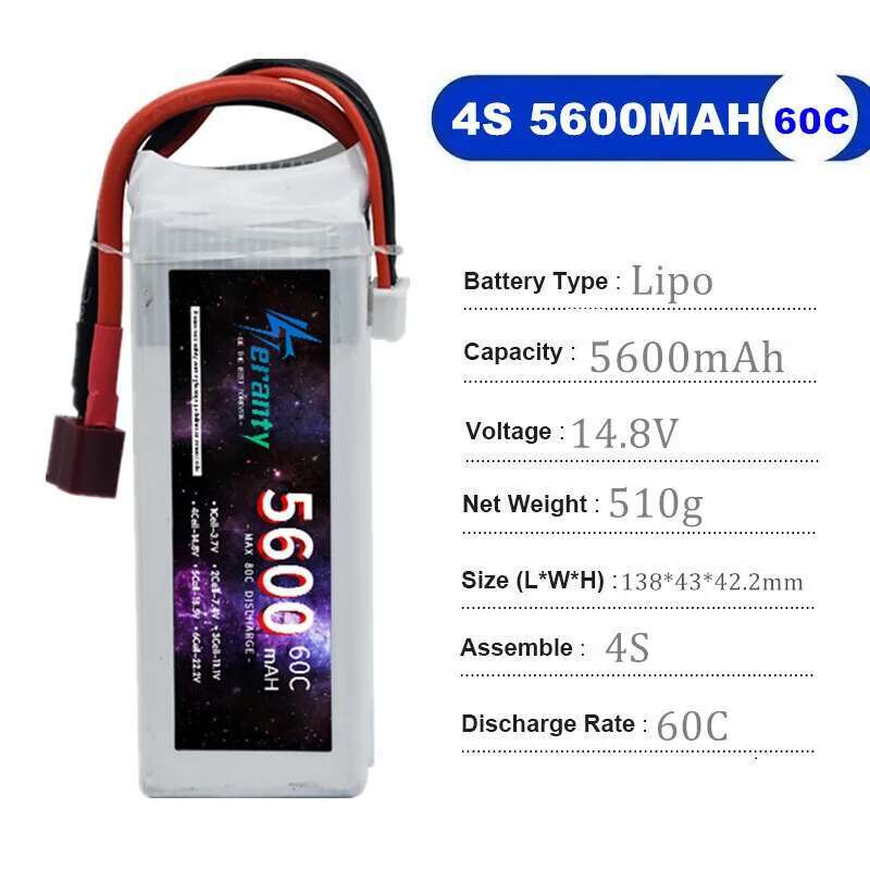 TERANTY 5600MAH 60C 2S 3S 4S 6 - Lipo Battery 6S recensie en prijs